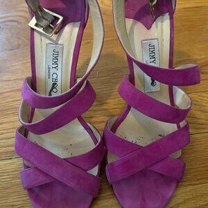 Jimmy Choo Lottie pink suede heel